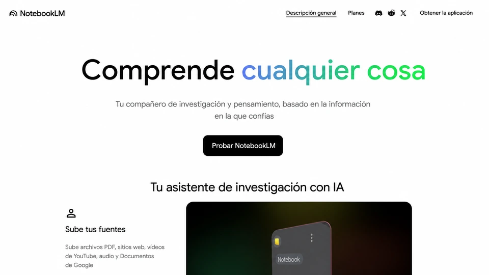 NotebookLM para investigar con varias fuentes