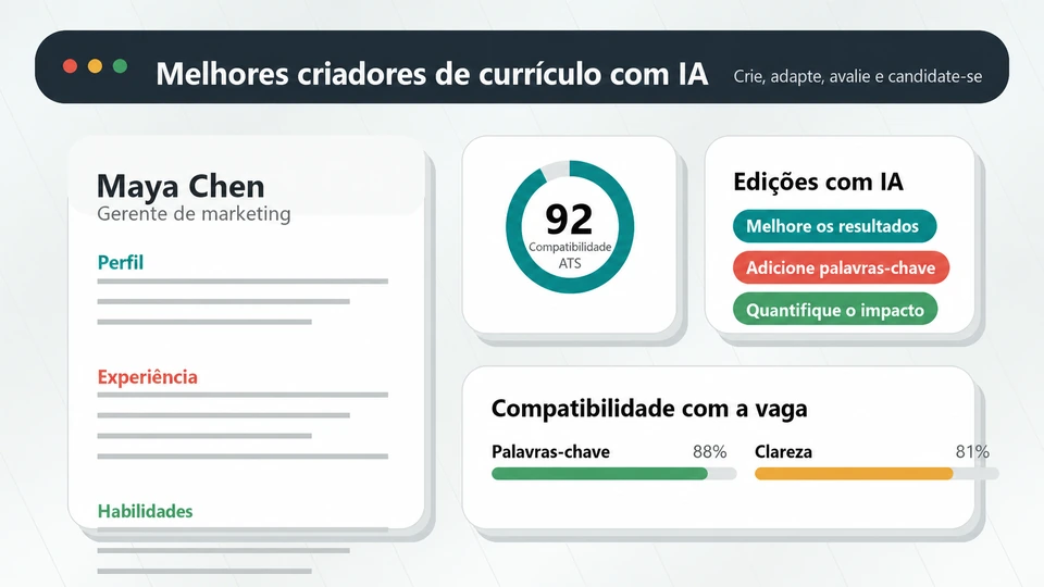 Os 6 melhores criadores de currículo com IA em 2026