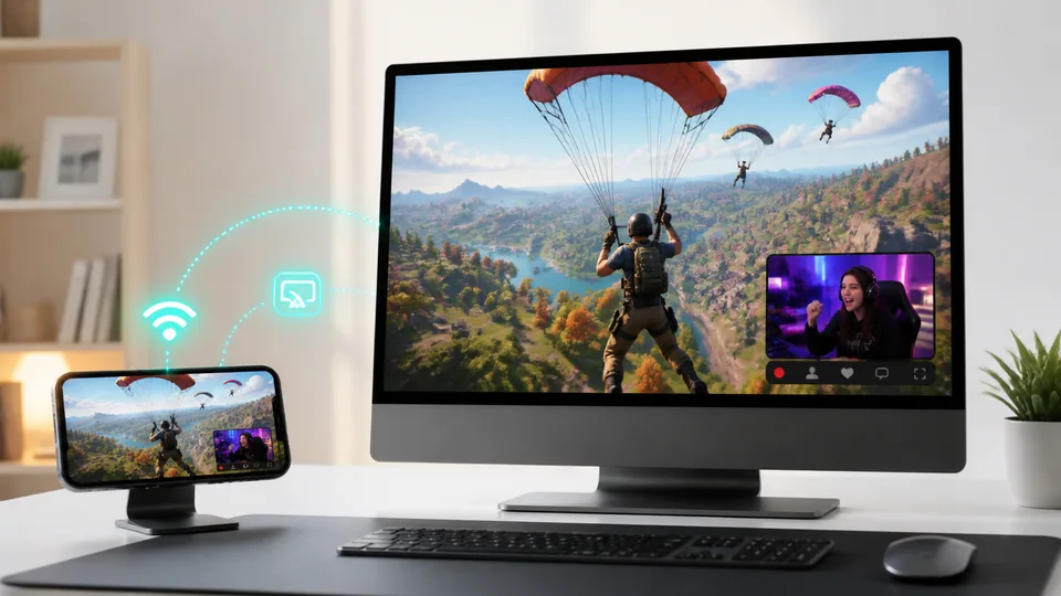 Mirror a Fortnite livestream from a phone to a computer with ApowerMirror