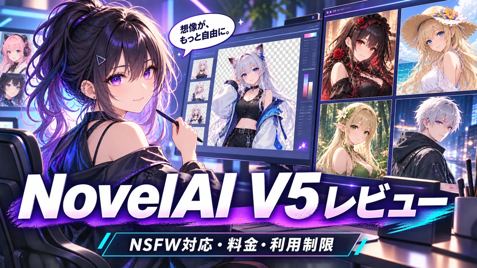 NovelAI V5レビュー｜NSFW対応の実力・料金・利用制限まで解説
