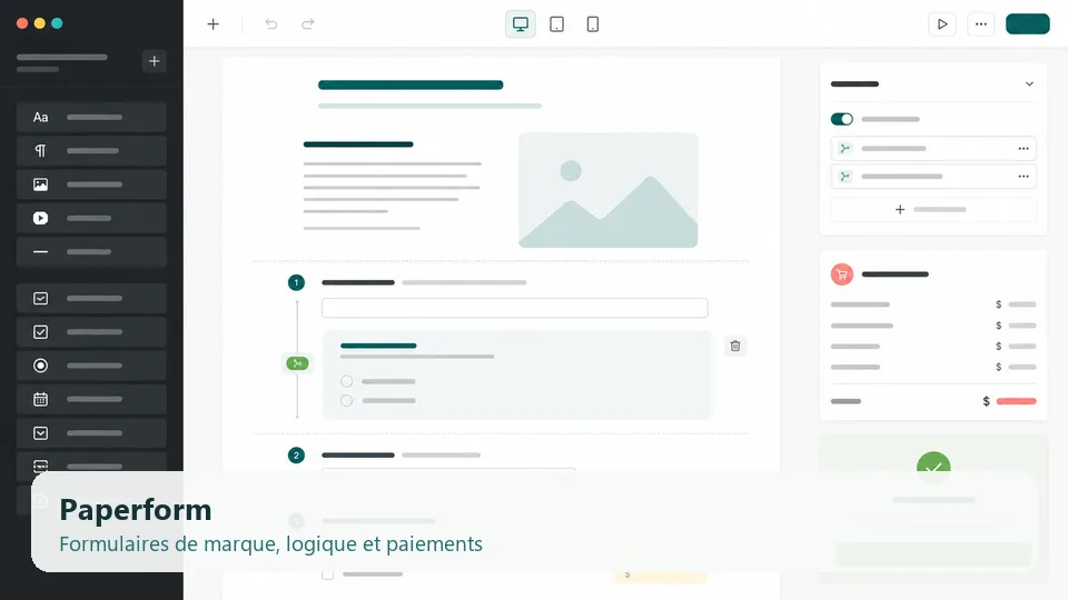Paperform, créateur de formulaires avec logique et paiements