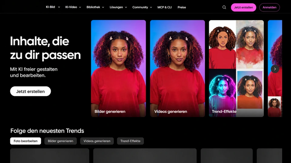 Picsart mit deutscher KI-Bildbearbeitung
