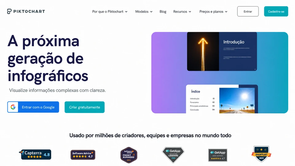 Piktochart em português para infográficos e pôsteres