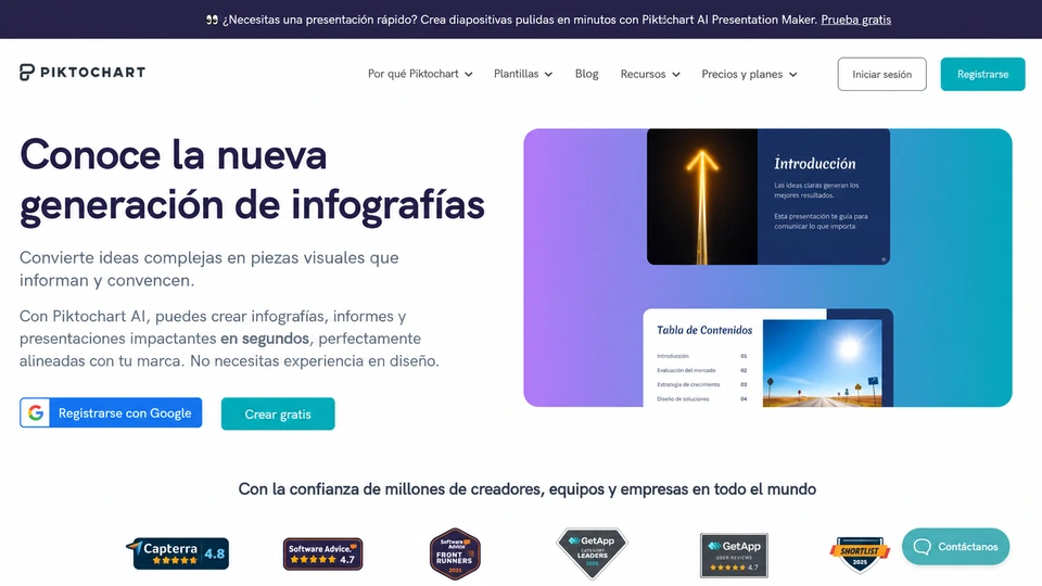 Piktochart para carteles informativos
