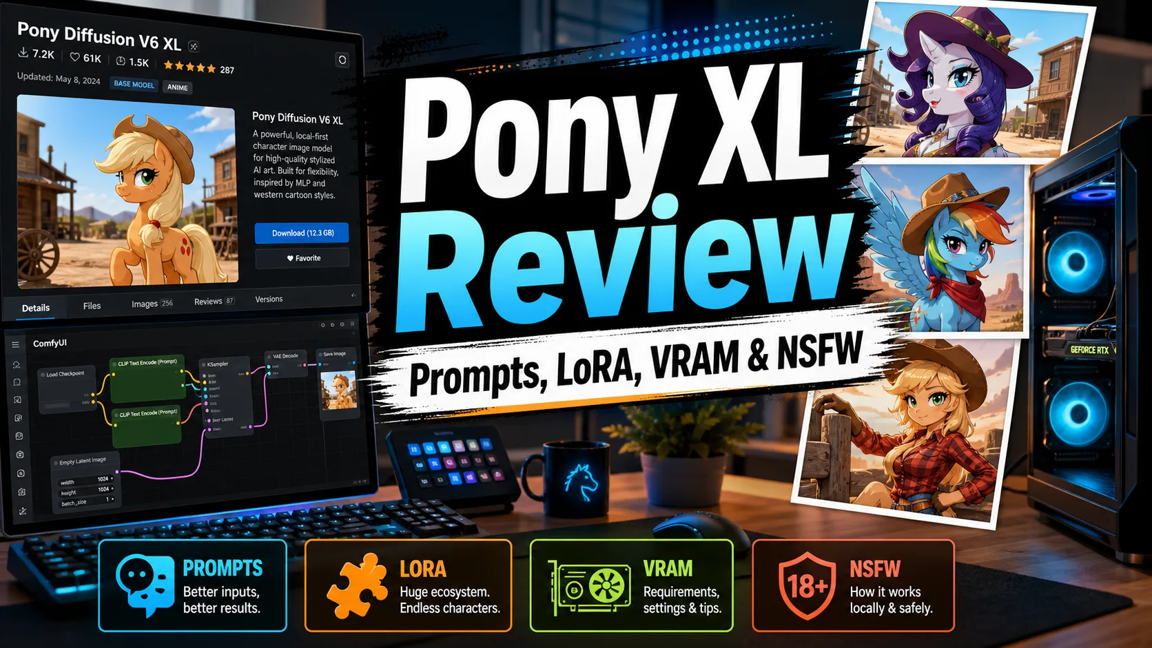 Pony XL Review: Prompts, LoRA, VRAM, Furry Strengths and NSFW Use