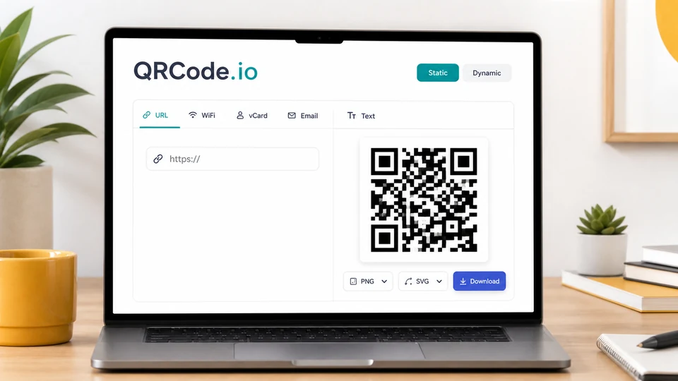 QRCode.io free QR code generator