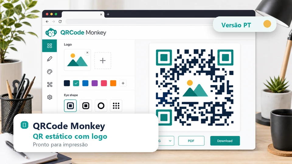 QRCode Monkey gerador de QR Code grátis