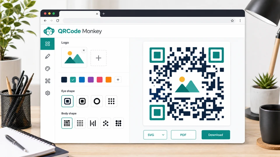 QRCode Monkey free QR code generator