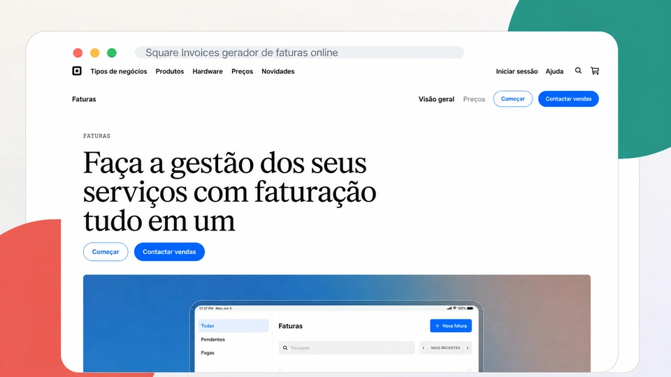 Square Invoices em português