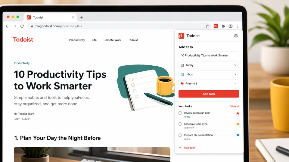 Todoist Chrome extension