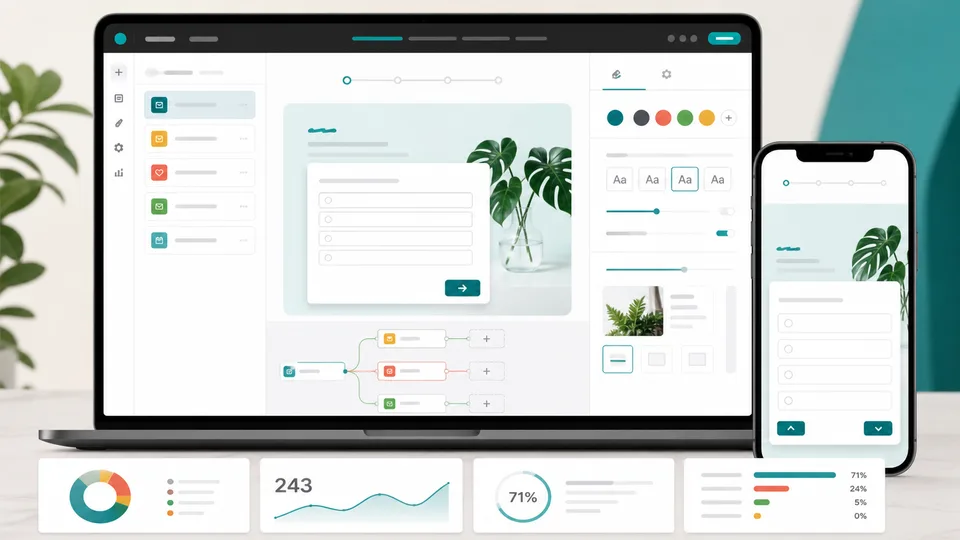 Typeform-style conversational online form creator with branching and insights