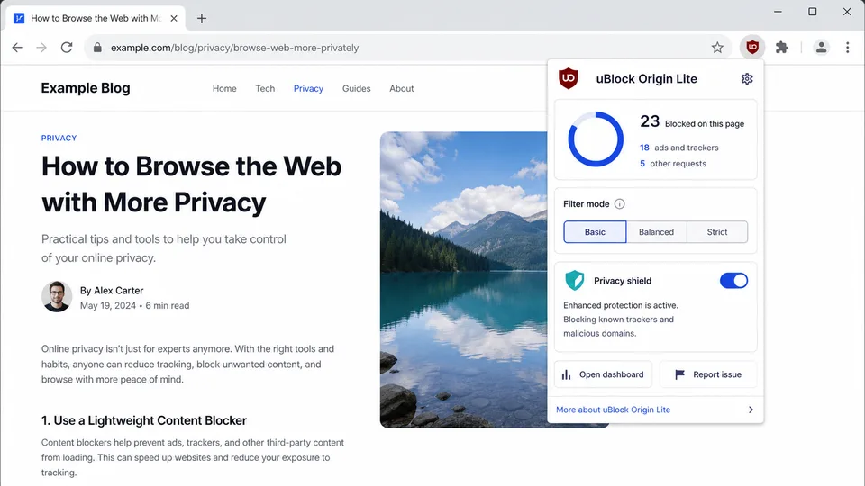uBlock Origin Lite Chrome extension