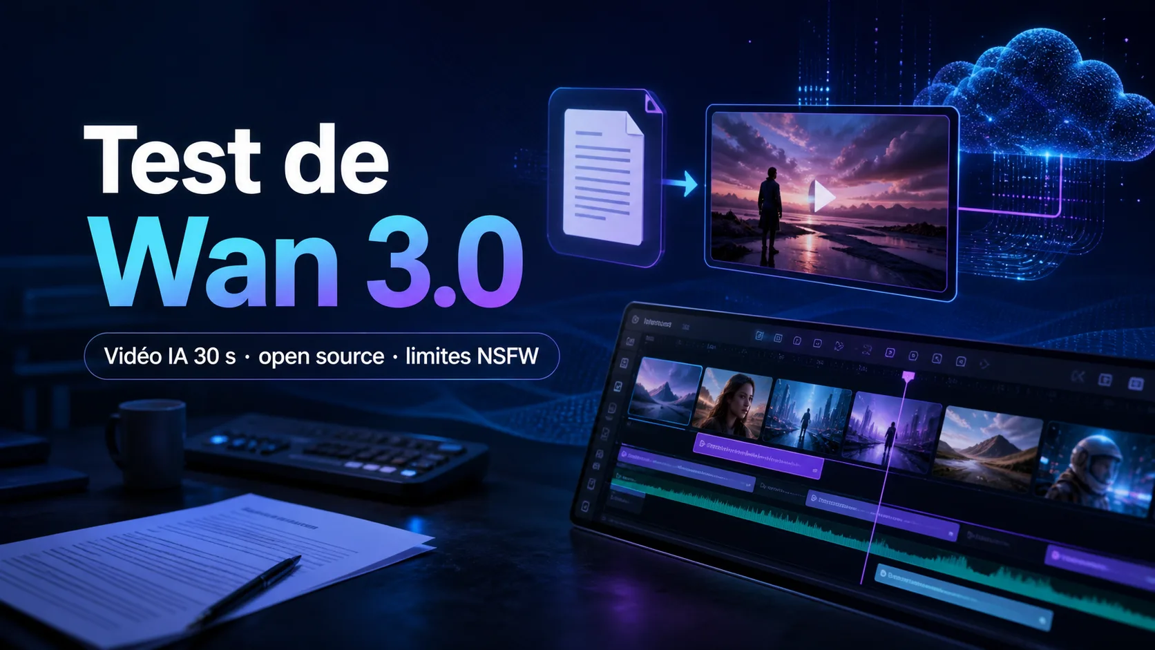 Test de Wan 3.0 : vidéo IA 30 s, statut open source et limites NSFW