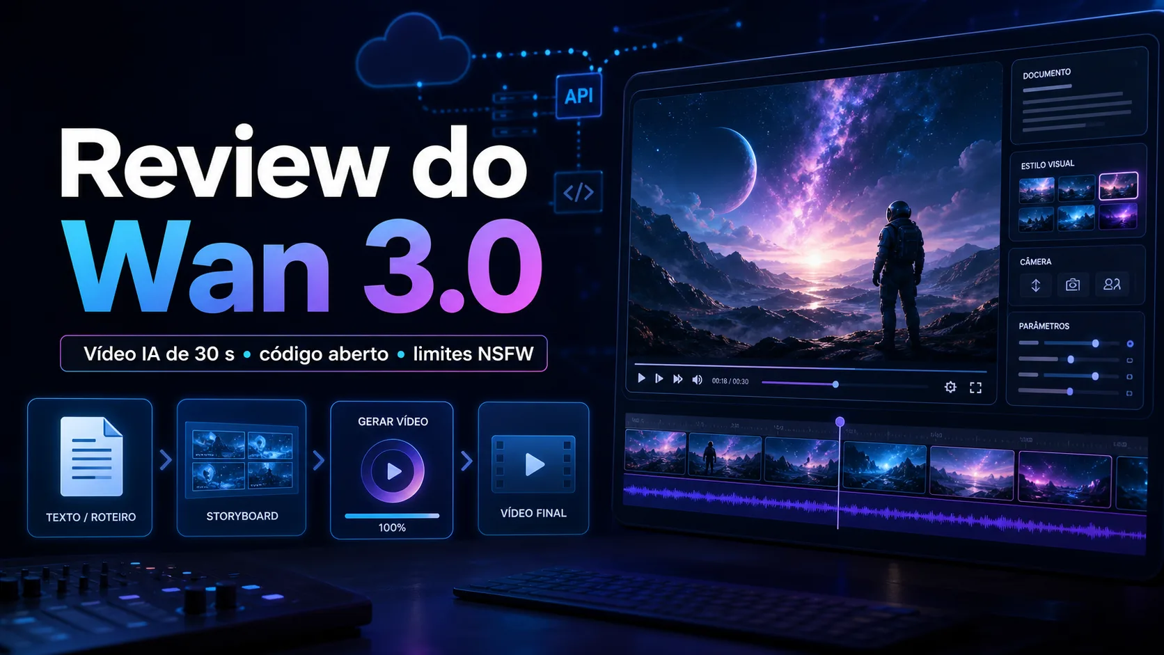 Review do Wan 3.0: vídeo IA de 30 s, open source e limites NSFW