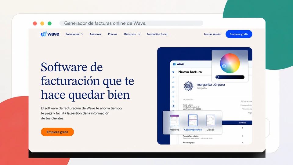 Software de facturación Wave en español