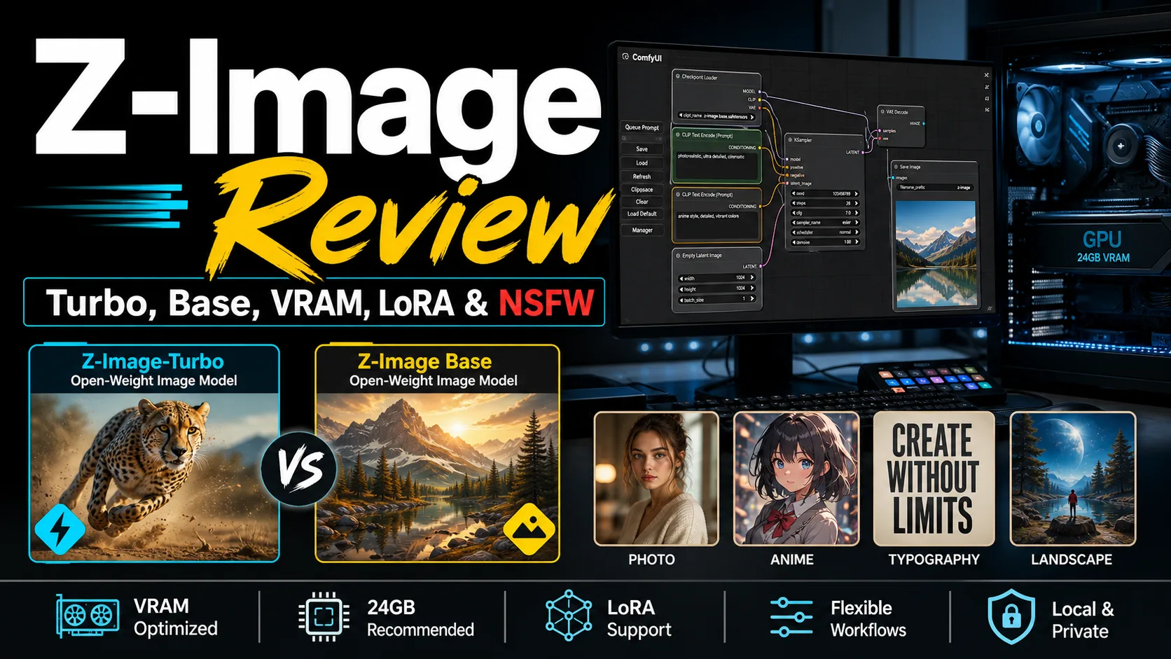 Z-Image Review: Turbo, Base, VRAM, LoRA and NSFW Local Use