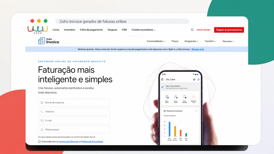 Zoho Invoice em português
