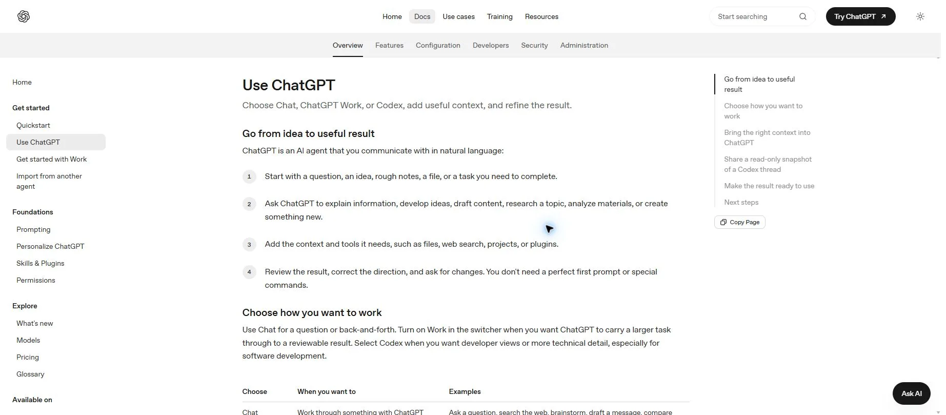 OpenAI guide to using context and revising results in ChatGPT
