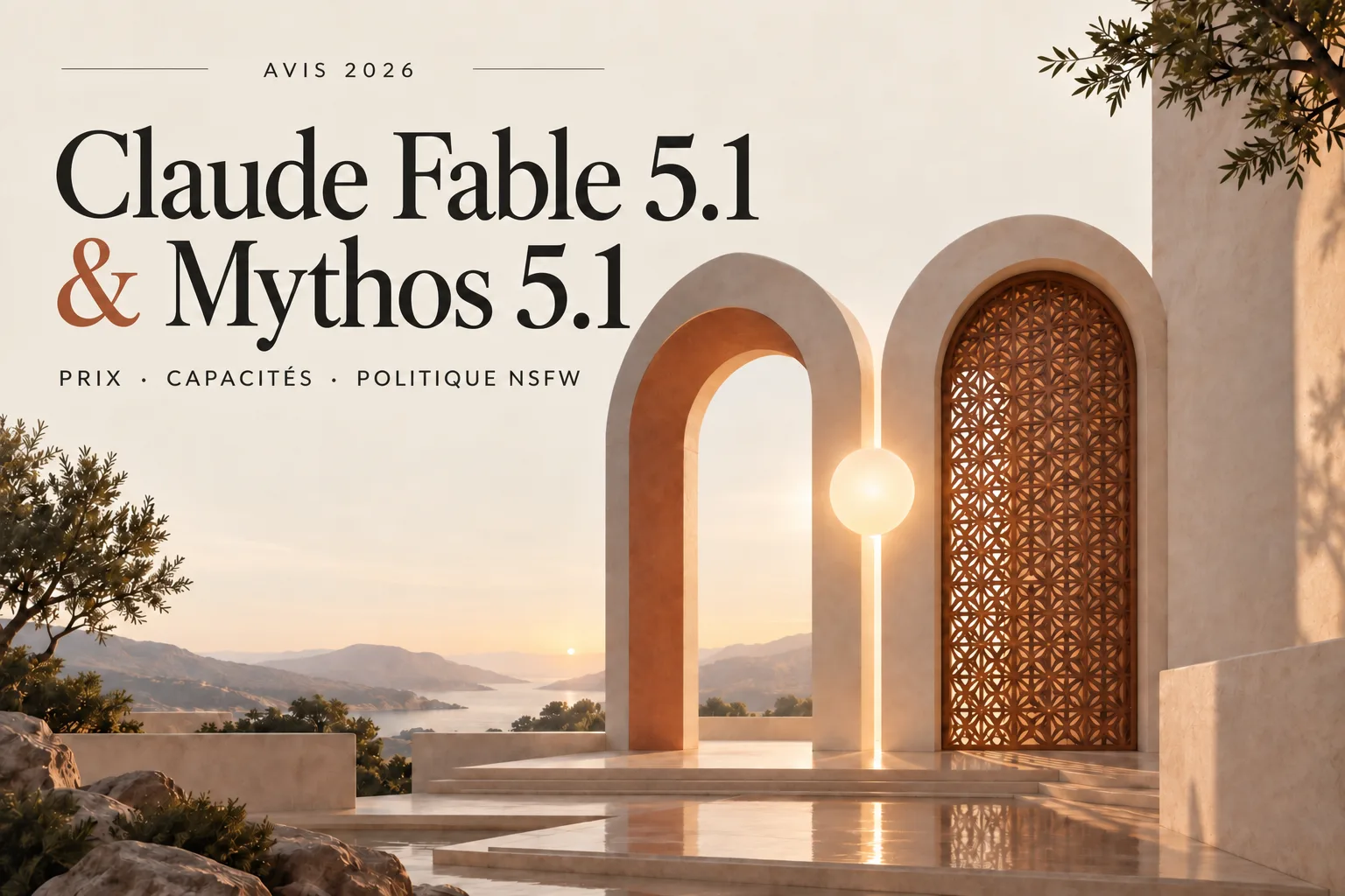 Couverture de l’analyse de Claude Fable 5.1 et Mythos 5.1 : illustration conceptuelle d’un modèle aux garde-fous différents