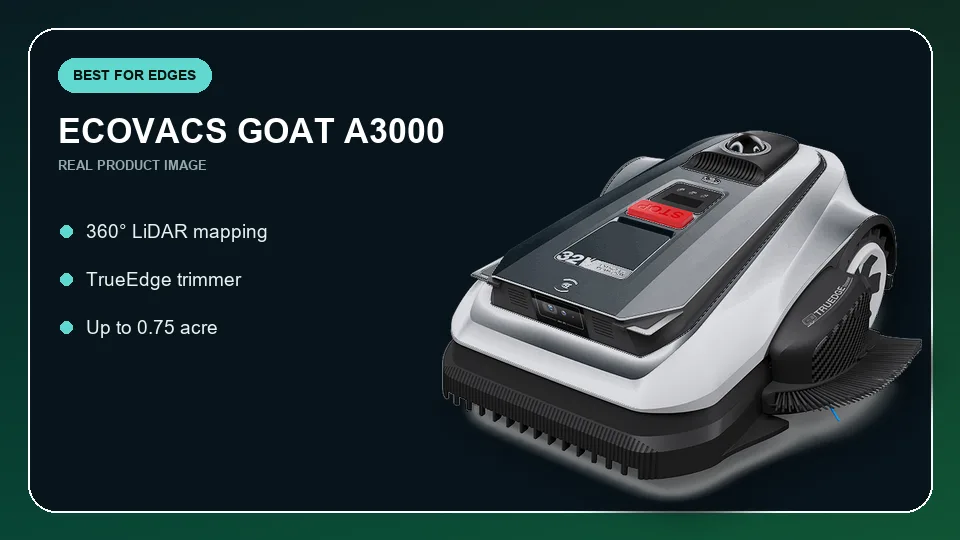 ECOVACS GOAT A3000 LiDAR PRO real robot lawn mower image
