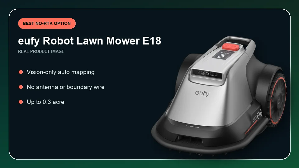 eufy E18 robot lawn mower real product image