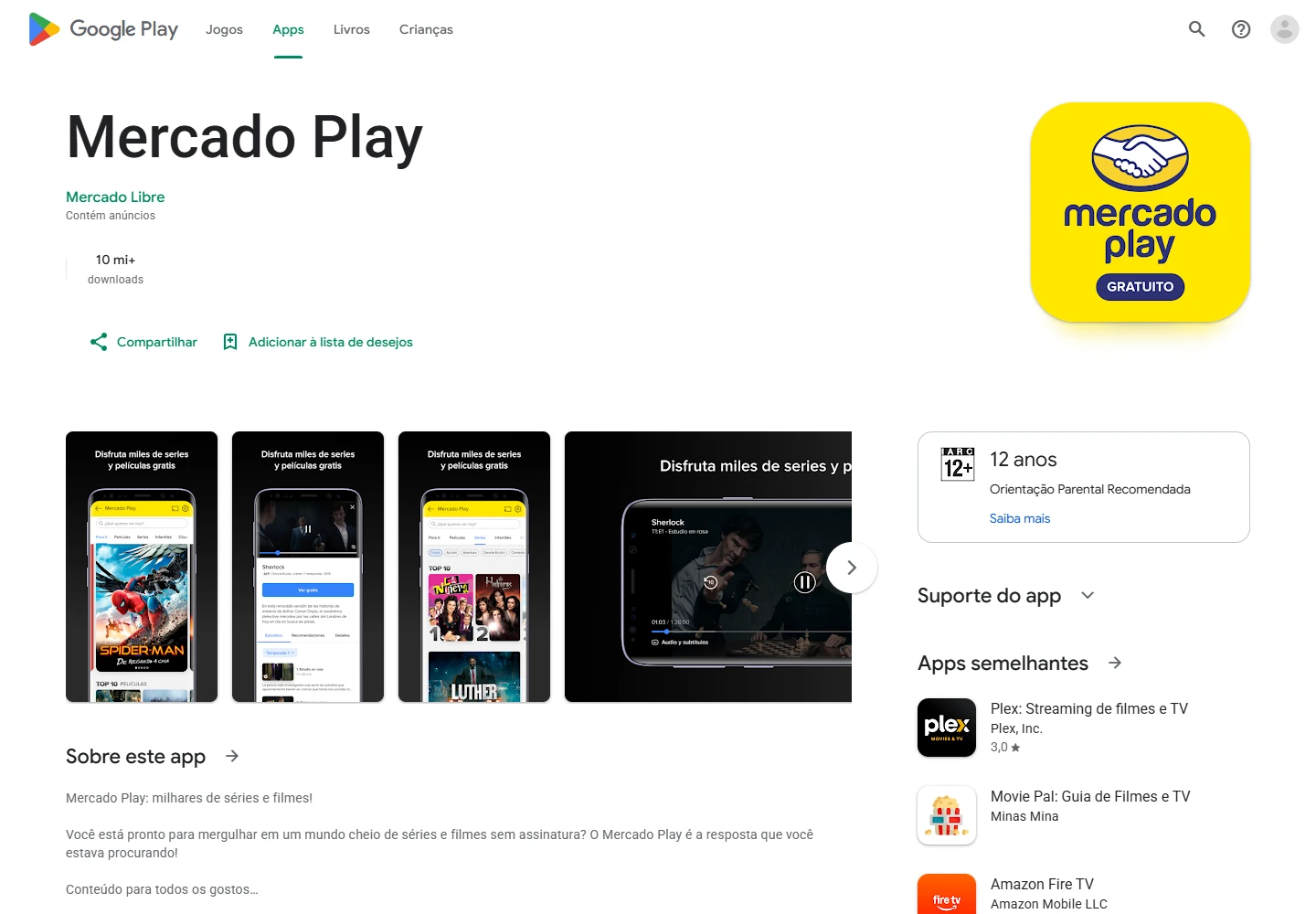Apresentação oficial do Mercado Play no Google Play