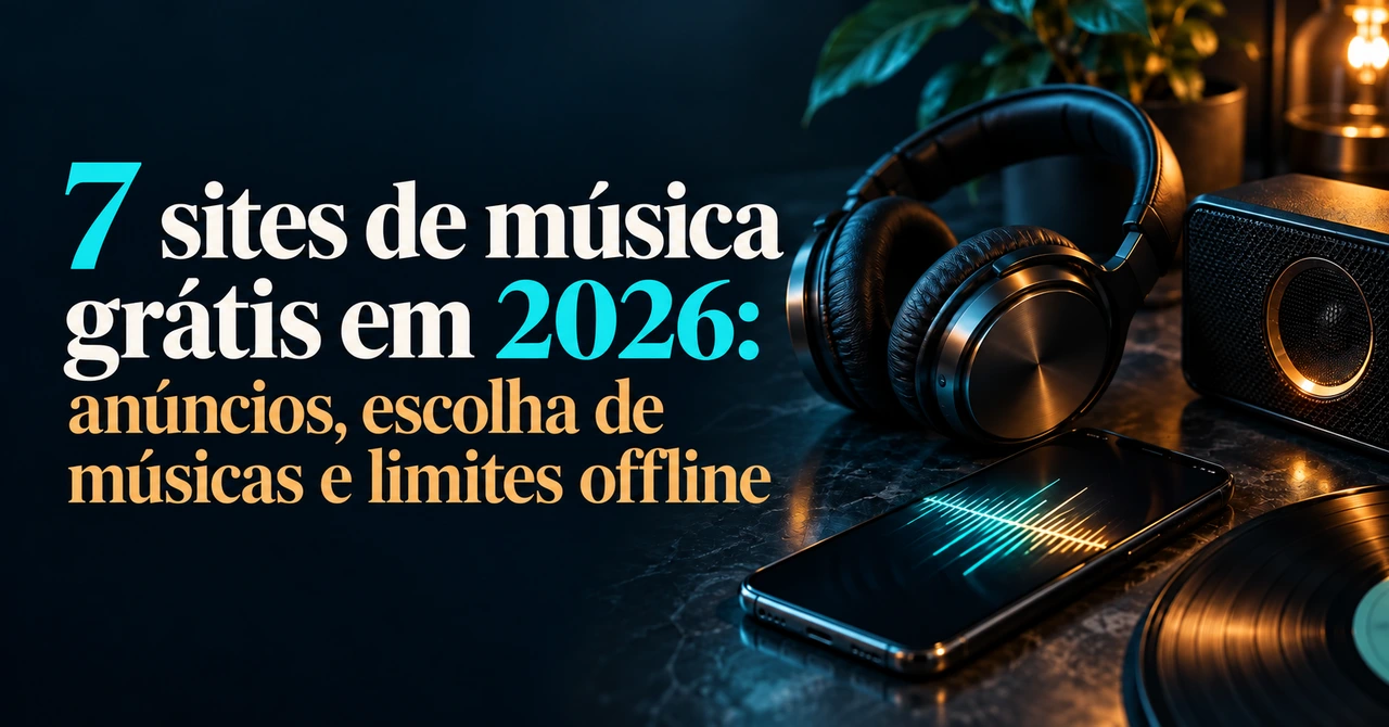 7 sites de música grátis em 2026: anúncios, escolha de músicas e limites offline