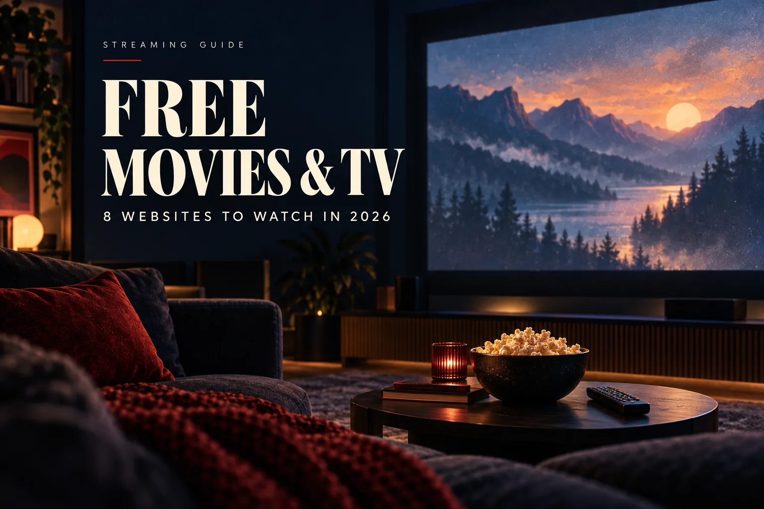 Free movies and TV: eight streaming websites for 2026 — editorial illustration