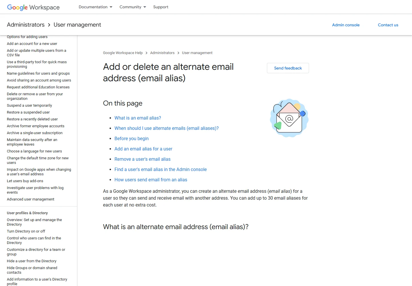 Google Workspace: how email aliases relate to a primary account
