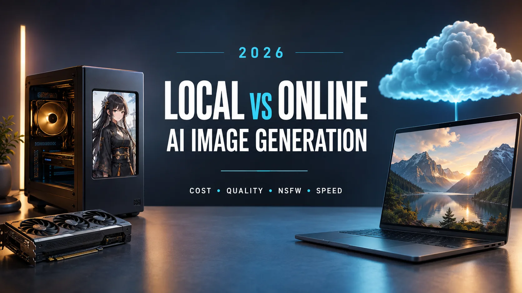 2026 local versus online AI image generation comparison: cost, quality, NSFW and speed