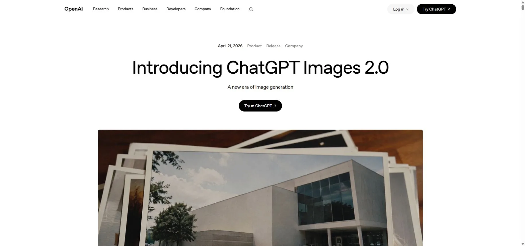 OpenAI ChatGPT Images 2.0 official announcement
