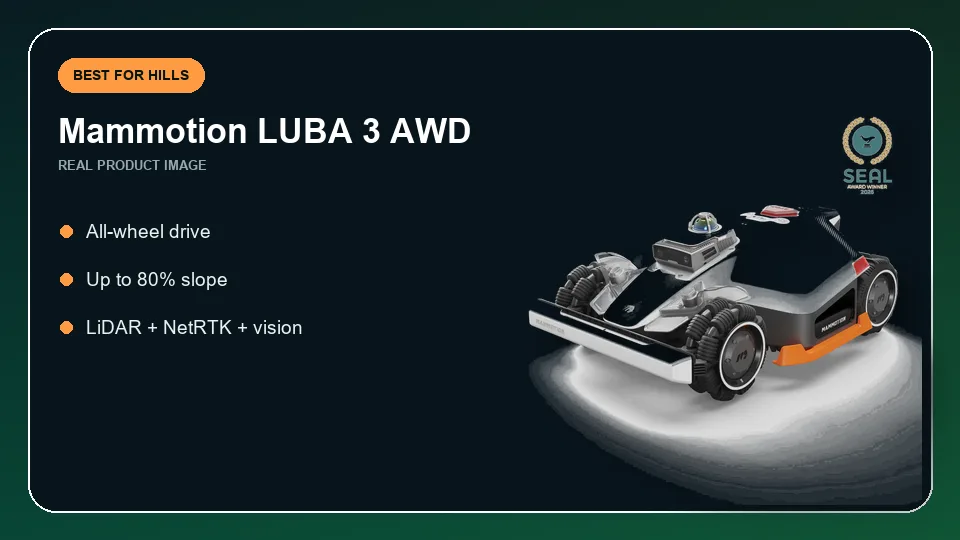 Mammotion LUBA 3 AWD robot grass cutter real product image