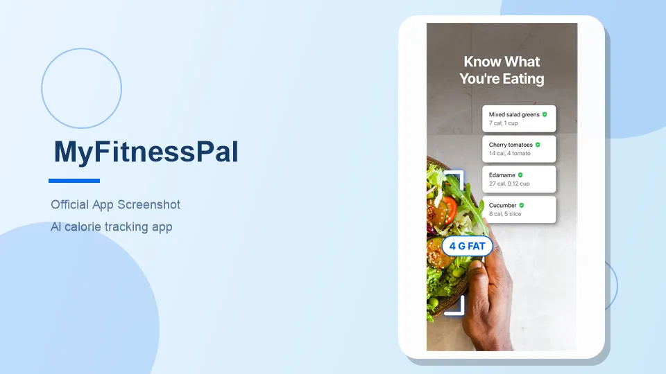 Meal Scan de MyFitnessPal identificando ingredientes y nutrición estimada