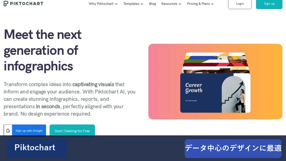 PiktochartのAIデザイン画面