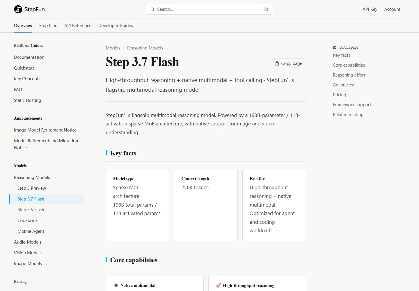 Step 3.7 Flash — official predecessor specifications