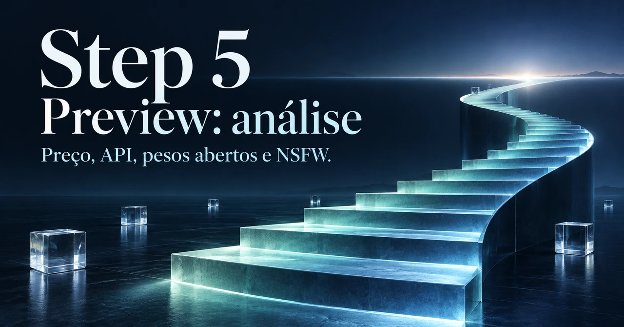 Análise do Step 5 Preview: preço, API, pesos abertos e limites NSFW