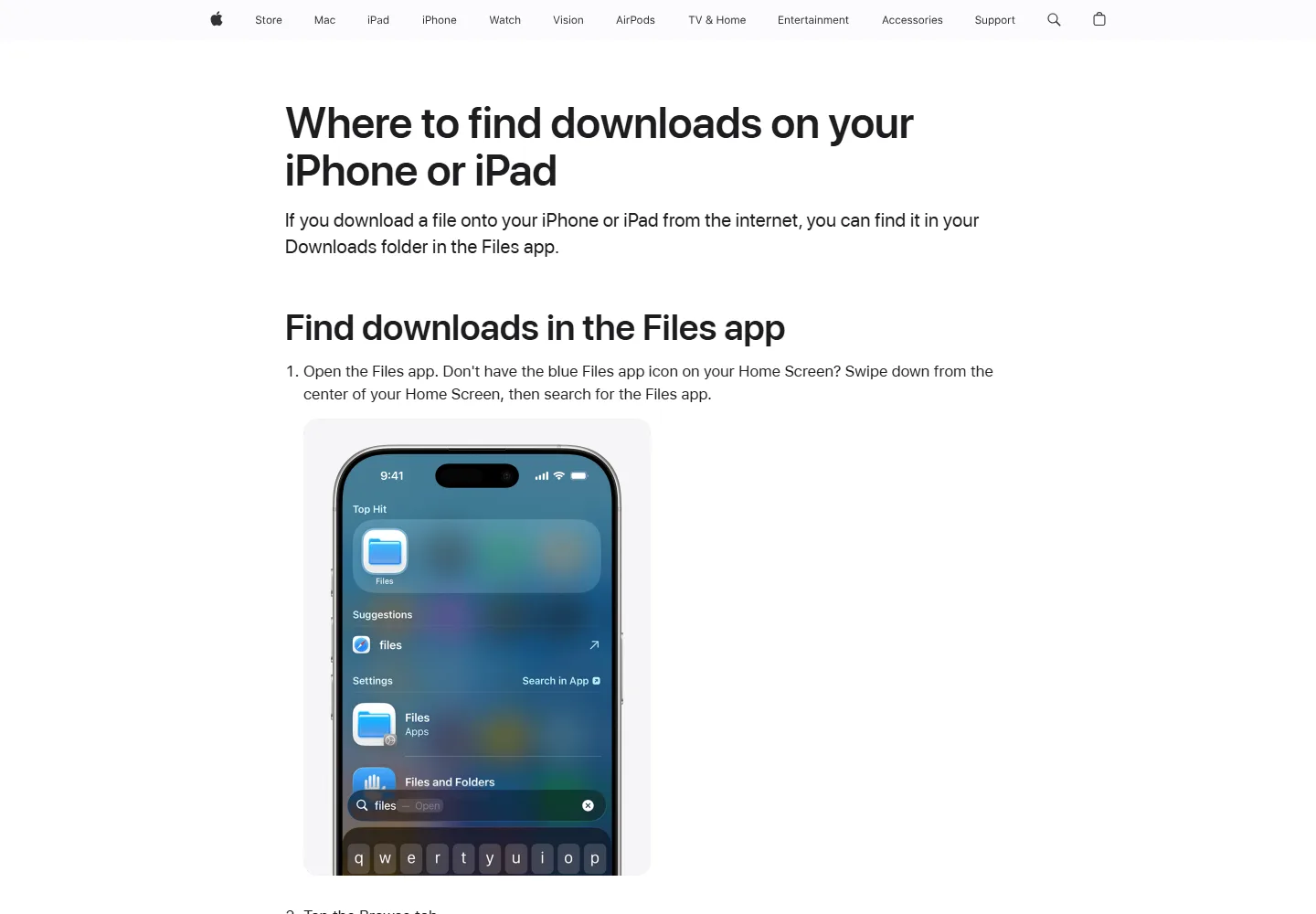 Apple official guide to finding downloads on iPhone