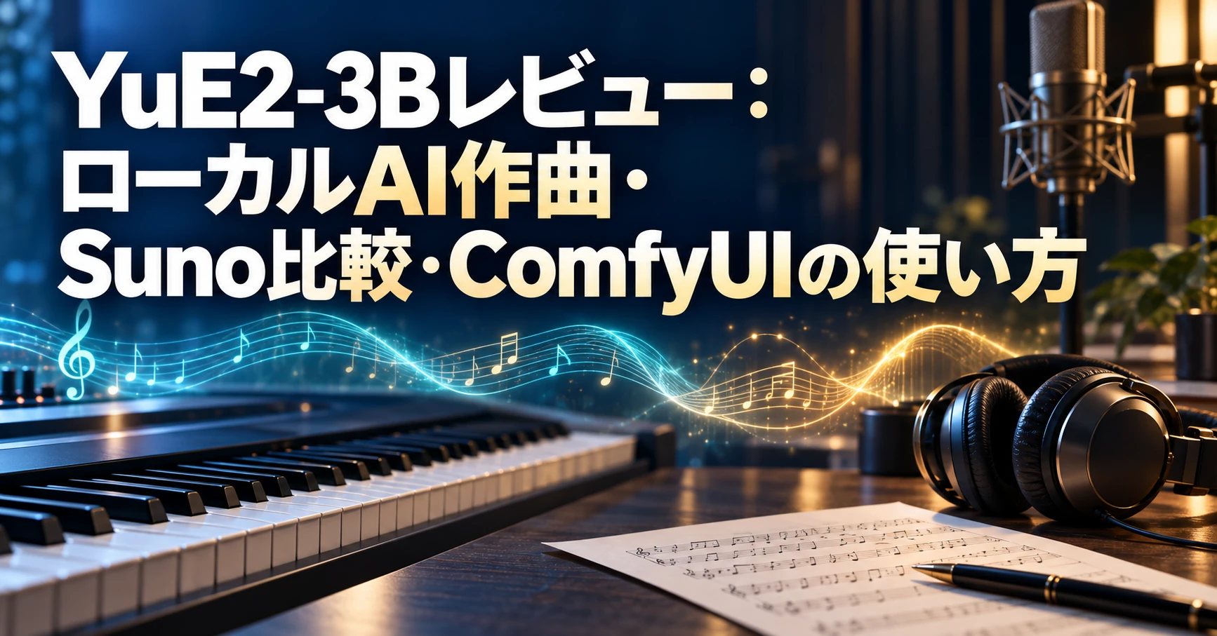 YuE2-3Bレビュー：ローカルAI作曲・Suno比較・ComfyUIの使い方