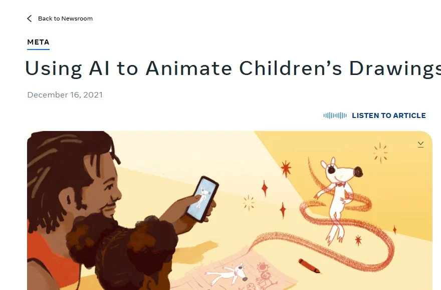 Meta Animated Drawings — Donner vie à un dessin simple