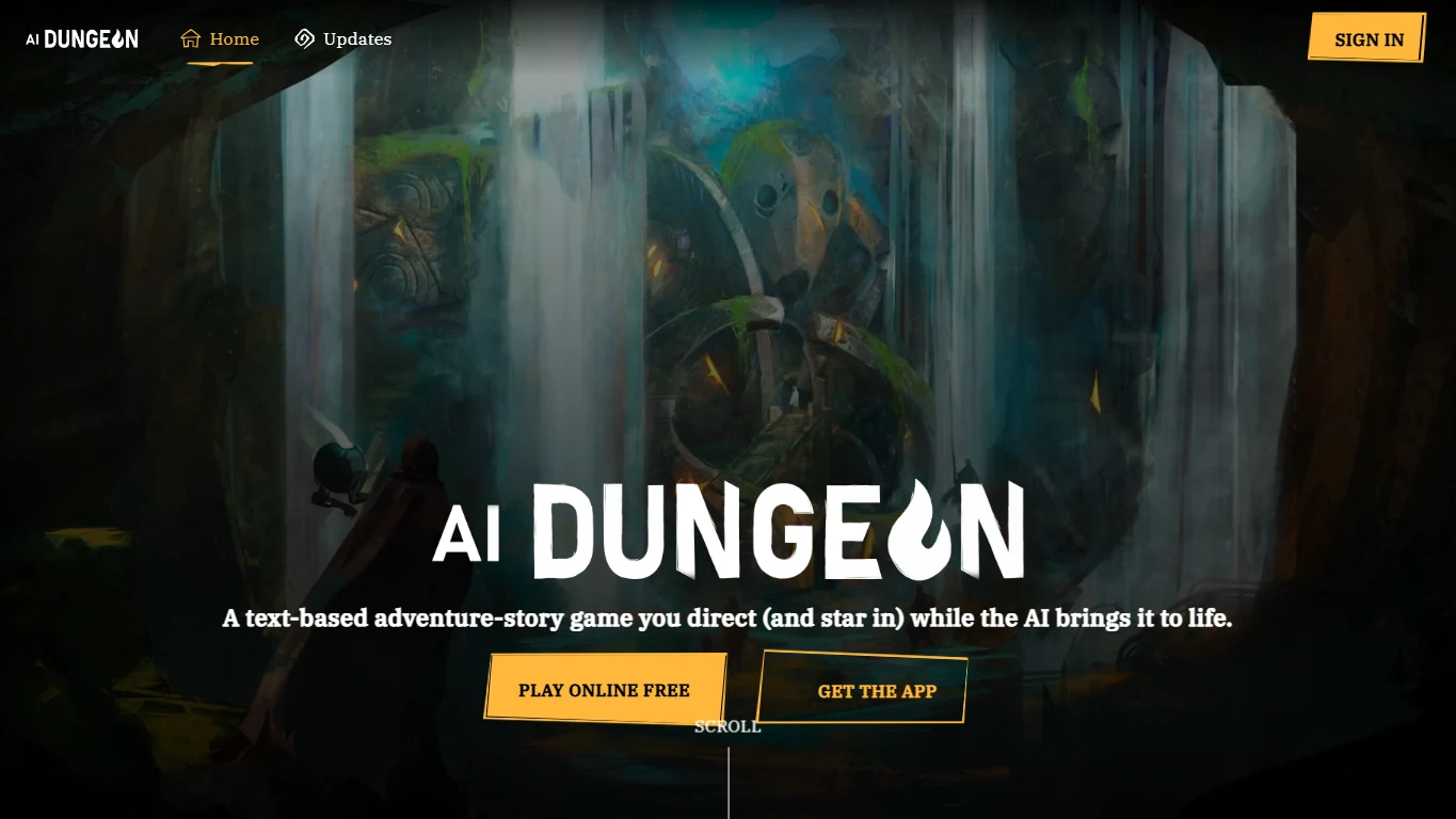 AI Dungeon — Official website or documentation