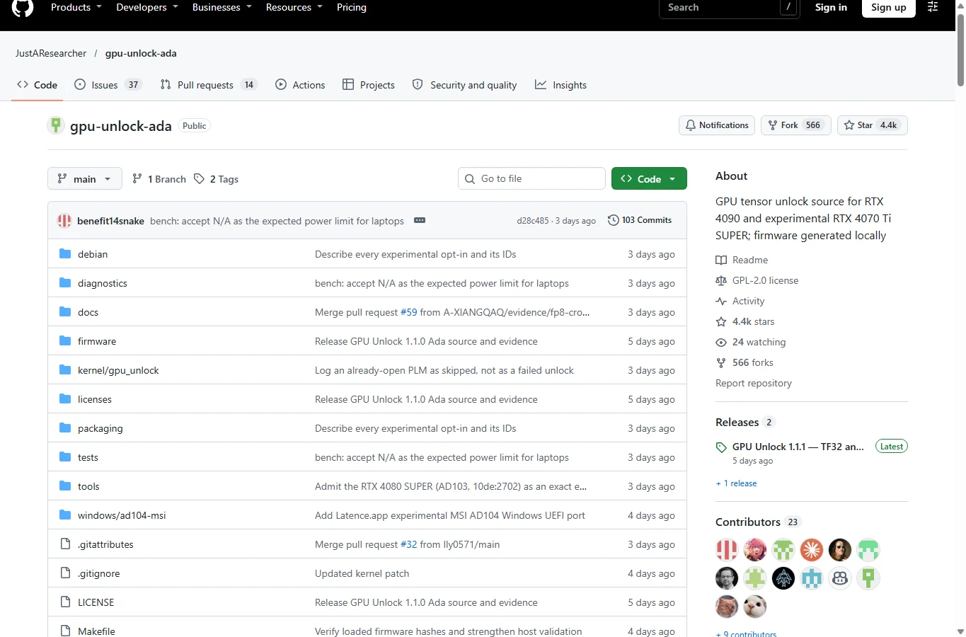 gpu-unlock-ada — JustAResearcher — Official project page
