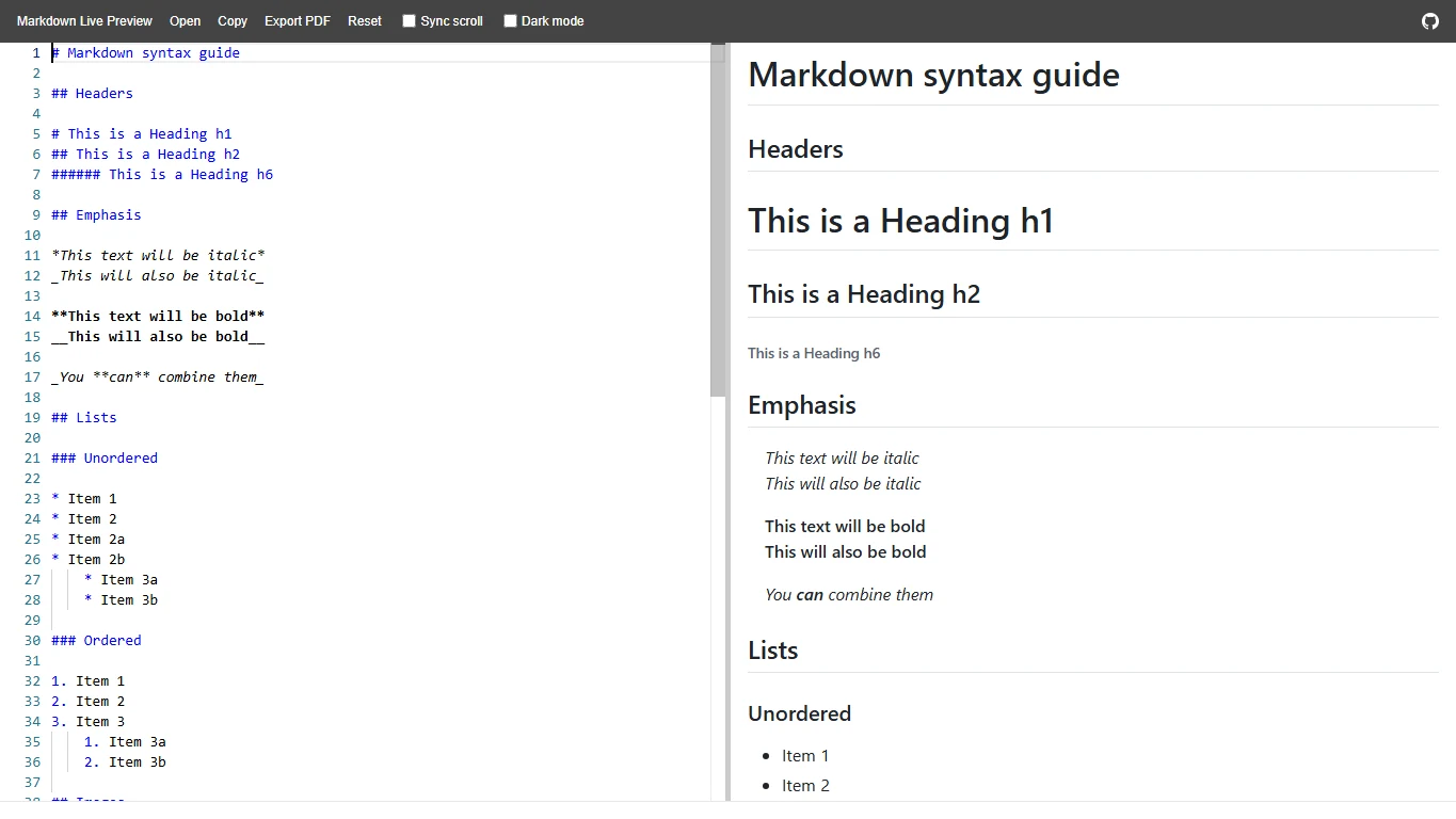 Markdown Live Preview — Official product page or editor screen