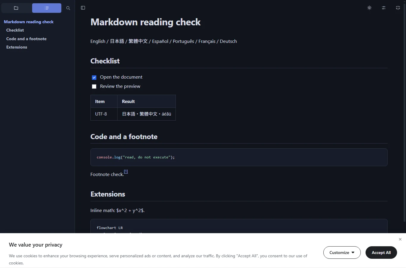 AirMore Markdown Viewer — Viewer page