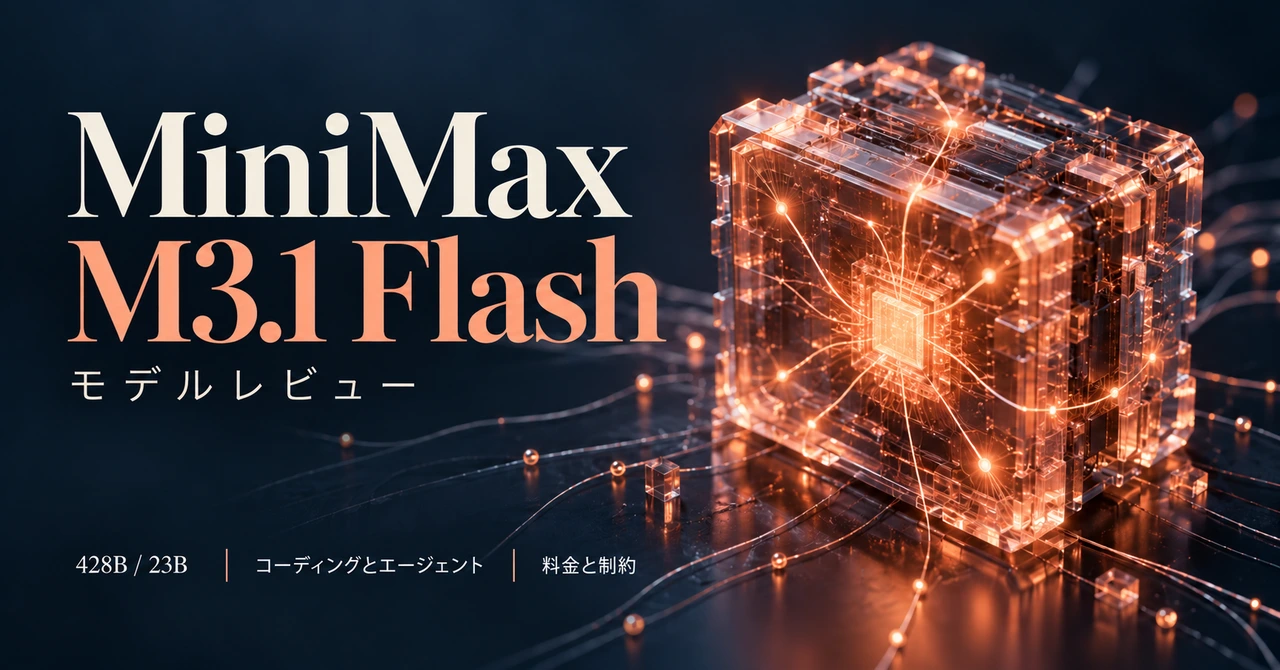 MiniMax M3.1 Flashのモデルレビュー：コーディング、エージェント、料金と制約